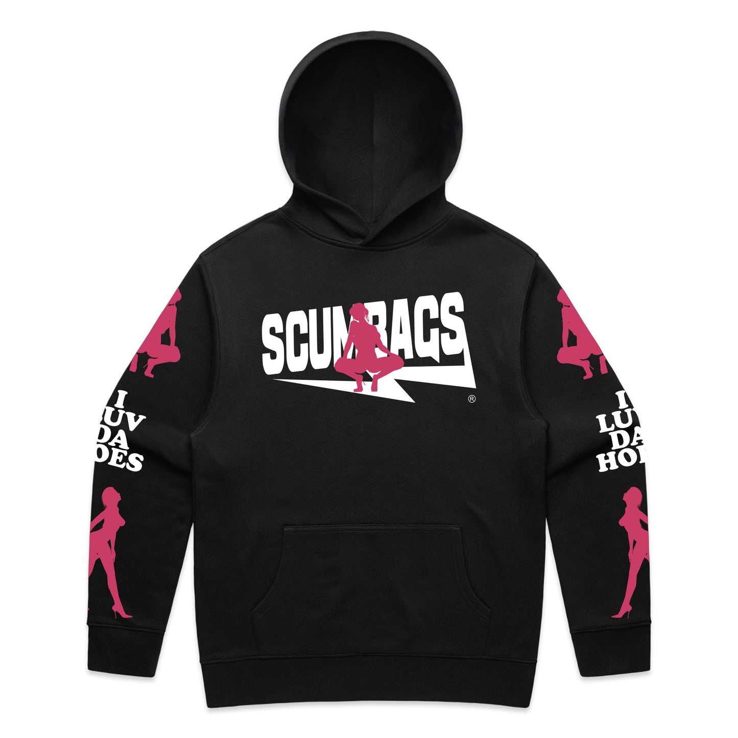 I Luv ( Pink ) - Pullover Hoody