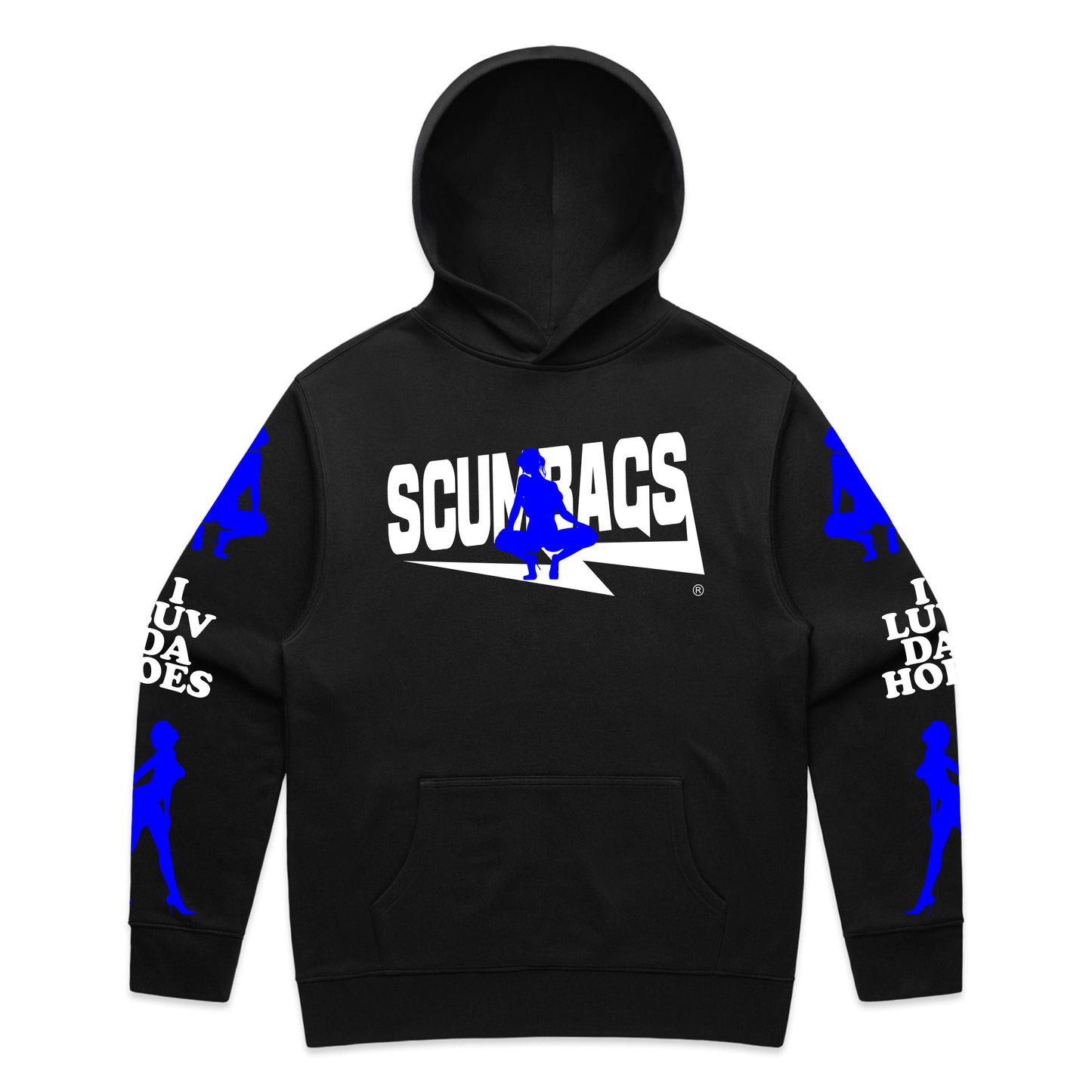 I Luv ( Blue ) - Pullover Hoody