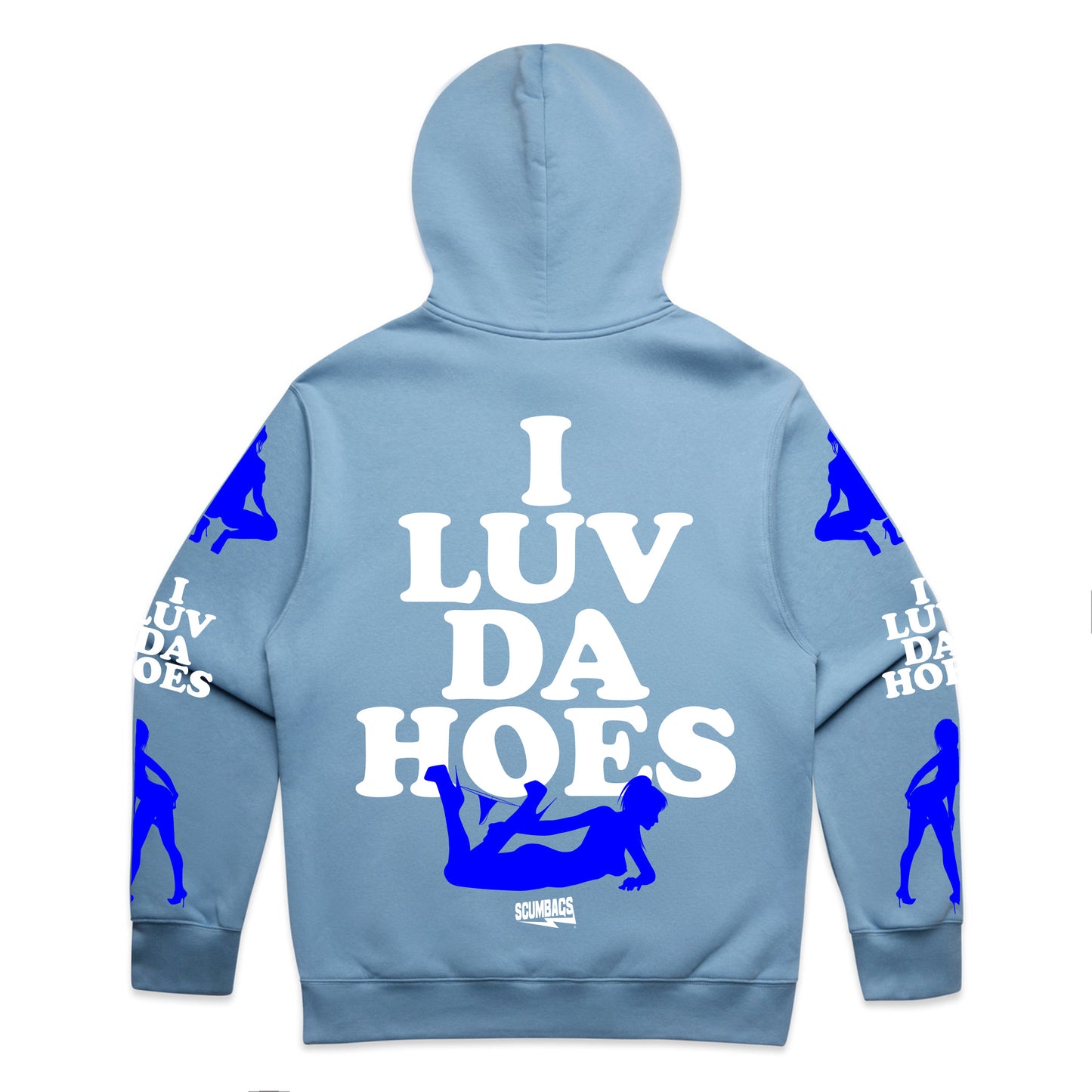 I Luv ( Blue ) - Pullover Hoody