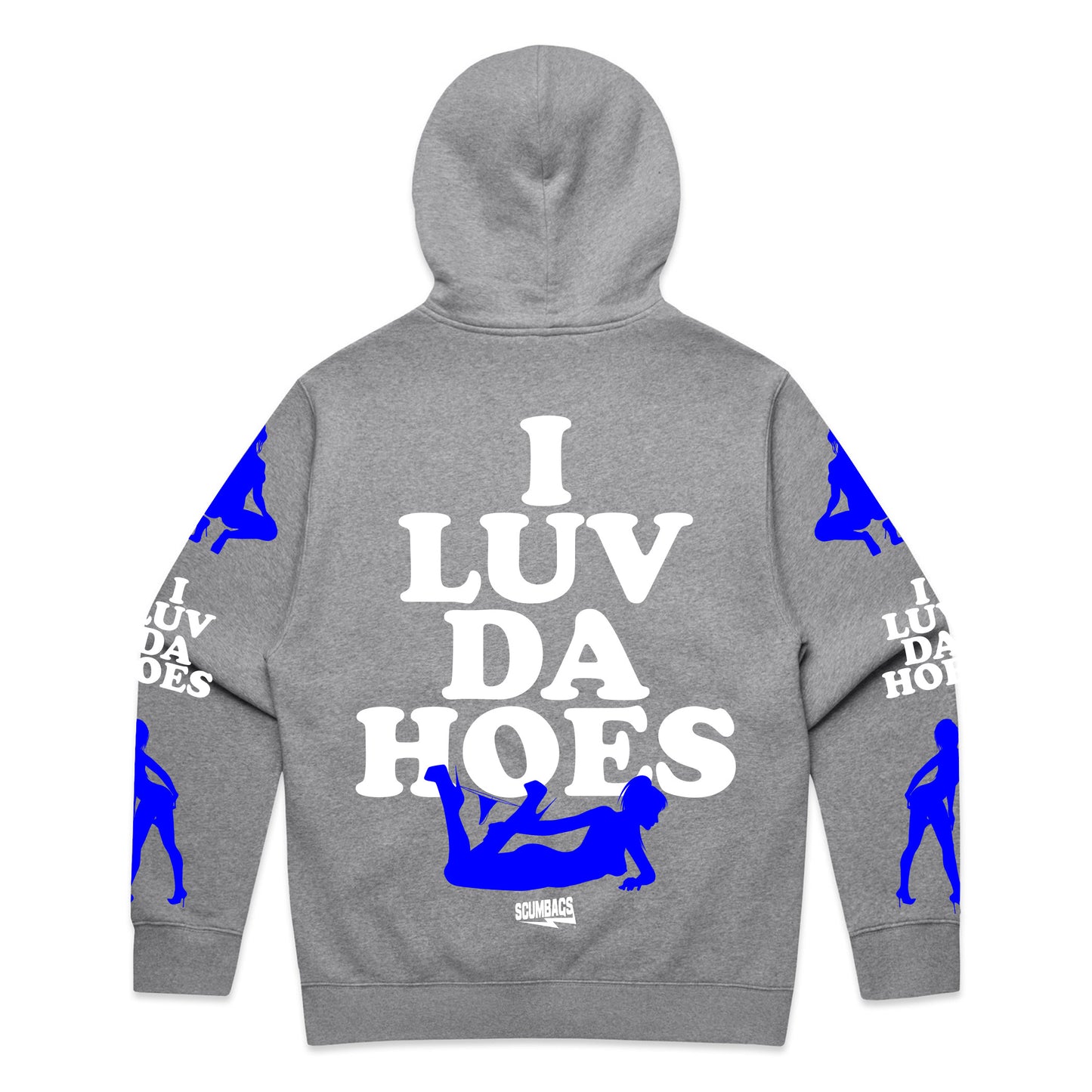 I Luv ( Blue ) - Pullover Hoody
