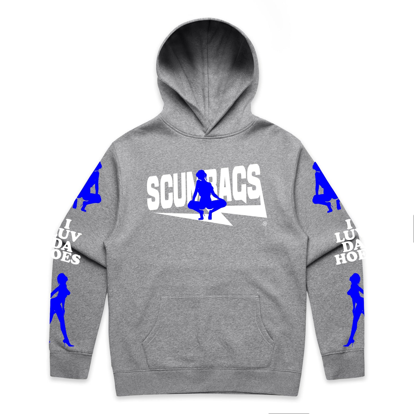 I Luv ( Blue ) - Pullover Hoody