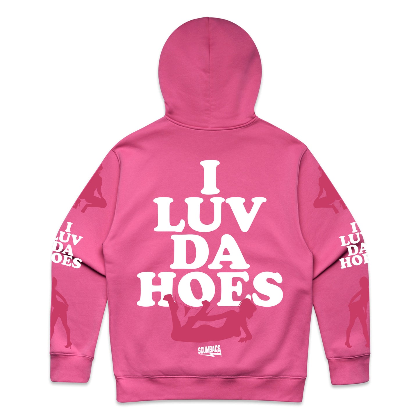 I Luv ( Pink ) - Pullover Hoody