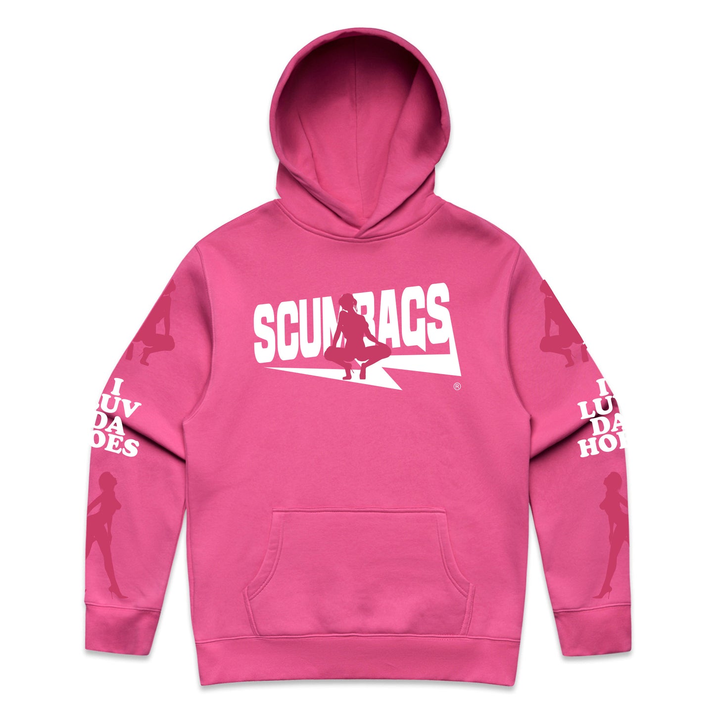 I Luv ( Pink ) - Pullover Hoody